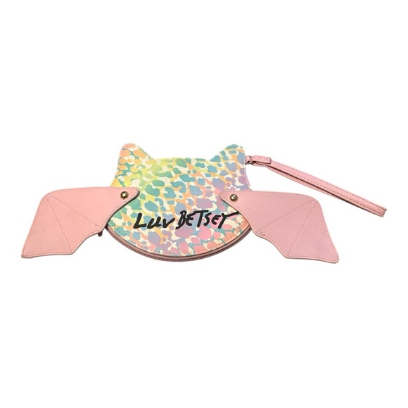 Luv Betsey by Betsey Johnson Dragon Wristlet Clutch Wallet with Wings - Picture 1 of 7